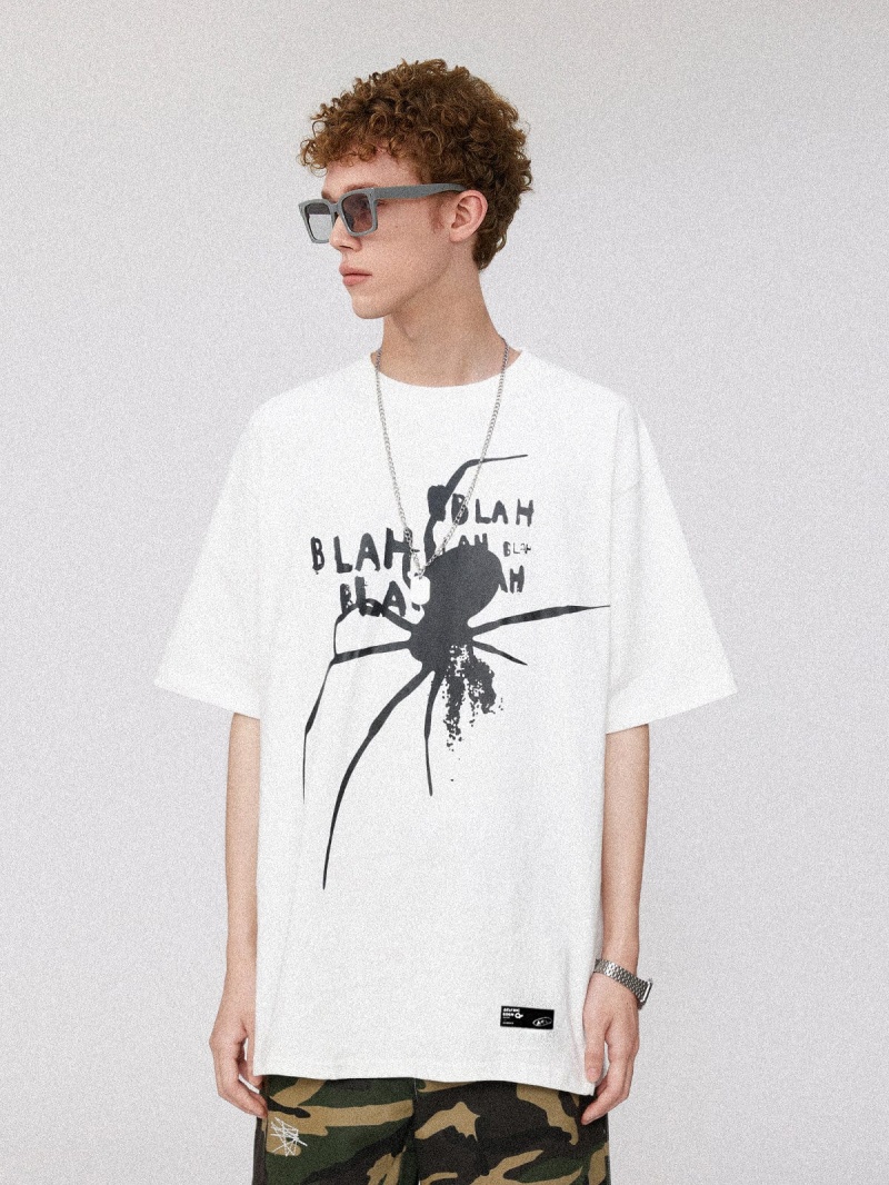 T Shirts Aelfric Eden Spider Shadow Print Tee Blanche | VUV-94836343